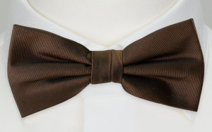 SOLID Dark brown boy's bow tie