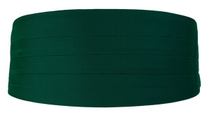 SOLID DARK GREEN cummerbund