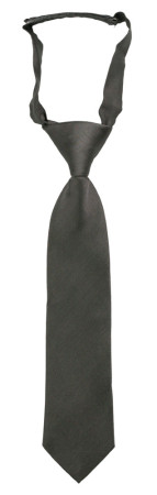 SOLID Dark grey boys tie small pre-tied