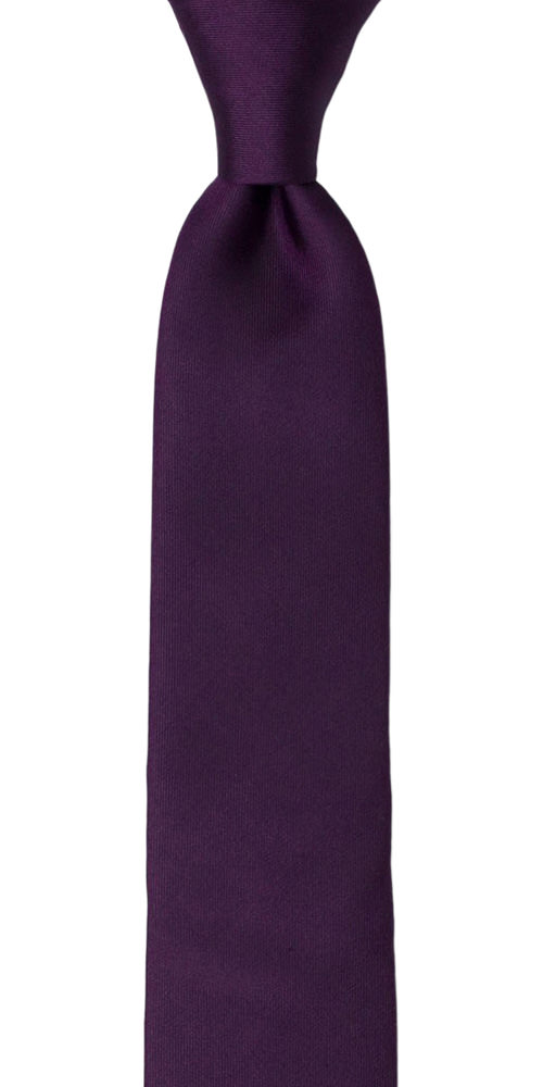 SOLID Dark purple boy's tie medium