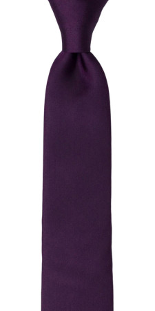 SOLID Dark purple boy's tie medium