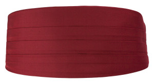 SOLID Dark red cummerbund