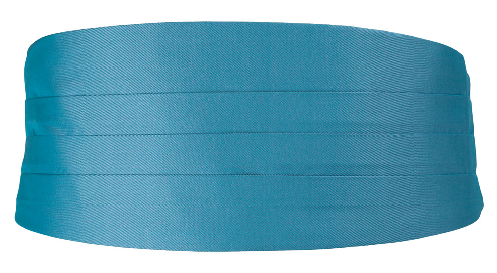 SOLID Dark turquoise cummerbund