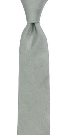 SOLID Grey boy's tie medium