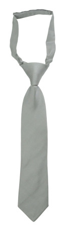 SOLID Grey boys tie small pre-tied