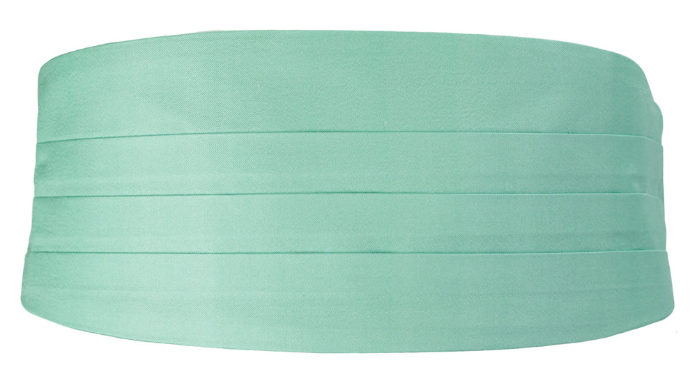 SOLID Light turquoise cummerbund
