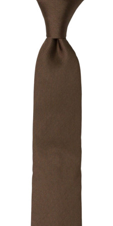 SOLID Light umber boy's tie medium