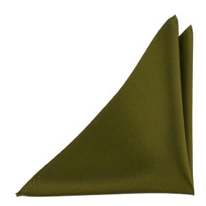 SOLID OLIVE pocket square