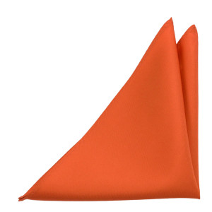SOLID Orange pocket square