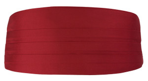 SOLID Red cummerbund