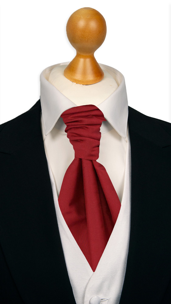 SOLID Red pre-tied cravat