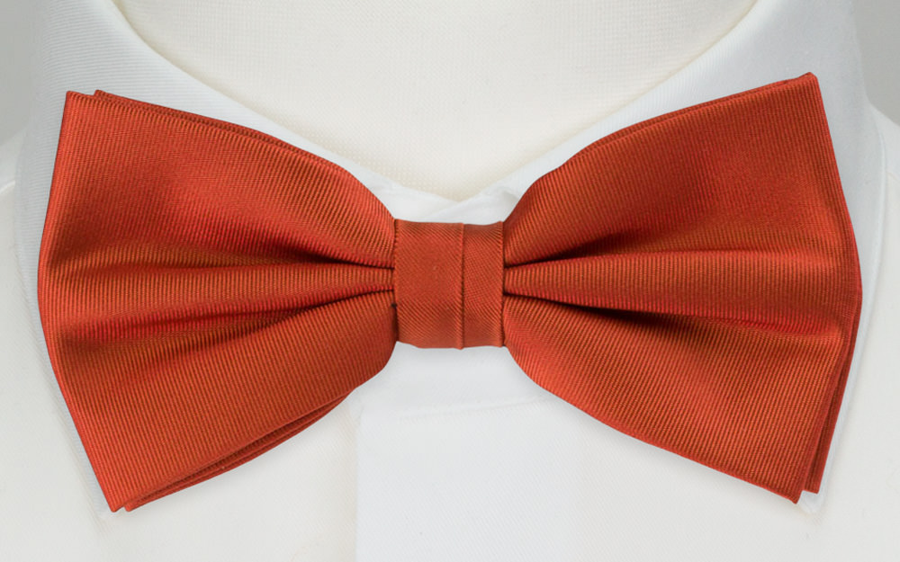 SOLID Rusty Orange boy's bow tie