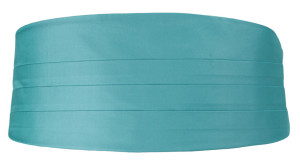 SOLID Turquoise cummerbund