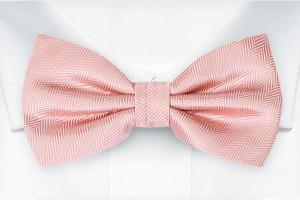 JAGGED BLUSH PINK bow tie