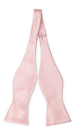 JAGGED BLUSH PINK self-tie bow tie