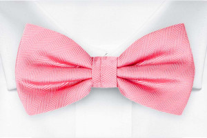 JAGGED WARM PINK bow tie