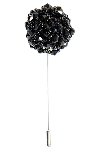 Jewellery Black lapel pin