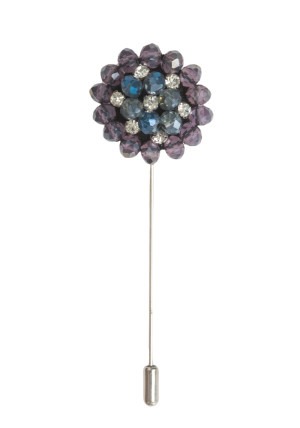 JEWELLERY PURPLE BLUE lapel pin