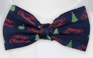 MERRYMESSAGE BLUE bow tie