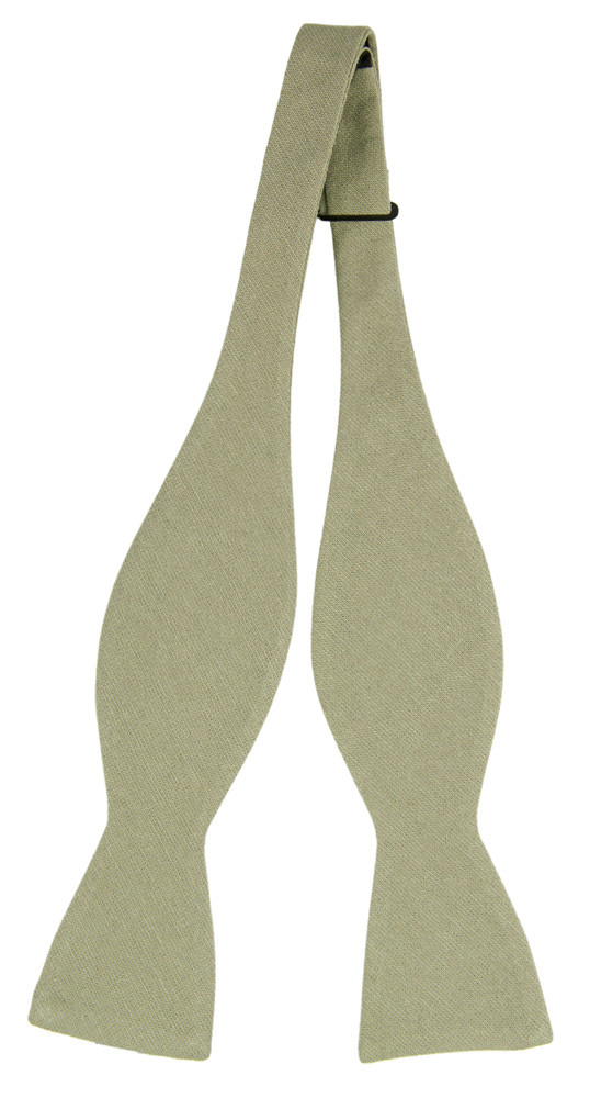 MOREAMORE SAGE GREEN self-tie bow tie