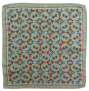 MOTORE GREEN pocket square