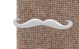 Mustache Silver tie bar