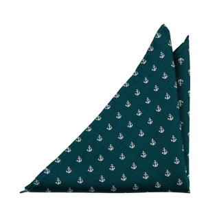 NAVIGATIONAL DARK GREEN pocket square