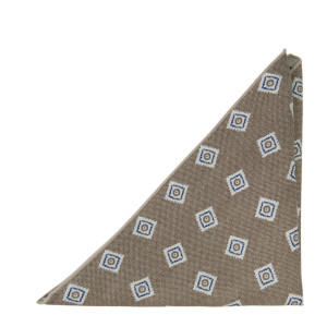 NOBODYSFOOL BROWN UMBER pocket square