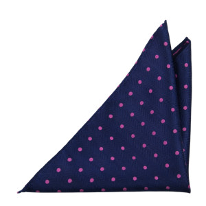 ONTHEDOT NAVY PINK pocket square