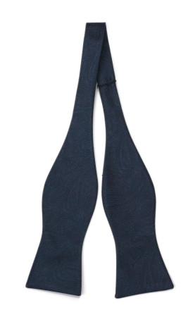 ORNATE DARK BLUE self-tie bow tie