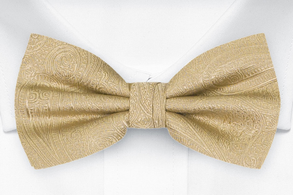 ORNATE GOLD pre-tied bow tie