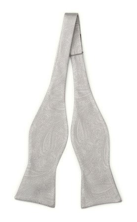 ORNATE SILVER self-tie bow tie