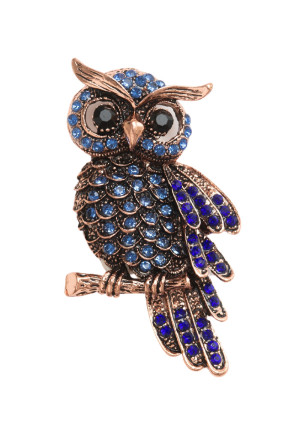 OWL BLUE lapel pin
