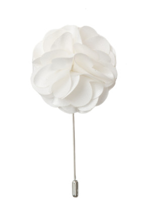 PETALS XL WHITE lapel pin