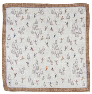 PISTE WHITE pocket square