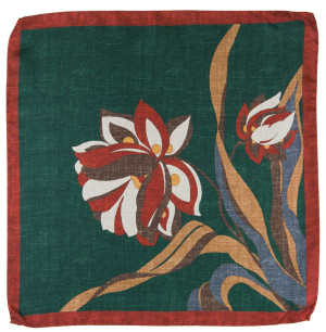 QUELLO GREEN pocket square