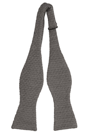 RAGGA Grey self-tie bow tie