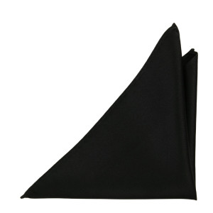 SATIN BLACK pocket square