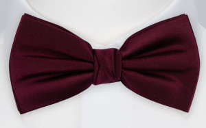 SATIN BURGUNDY bow tie