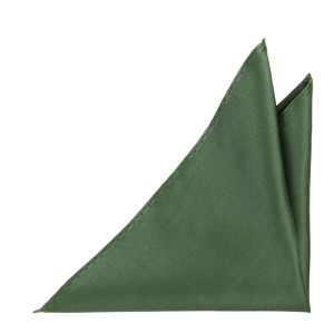 SATIN DARK SAGE pocket square