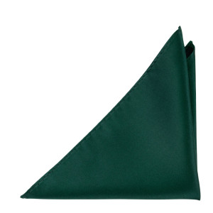 SATIN FOREST GREEN pocket square