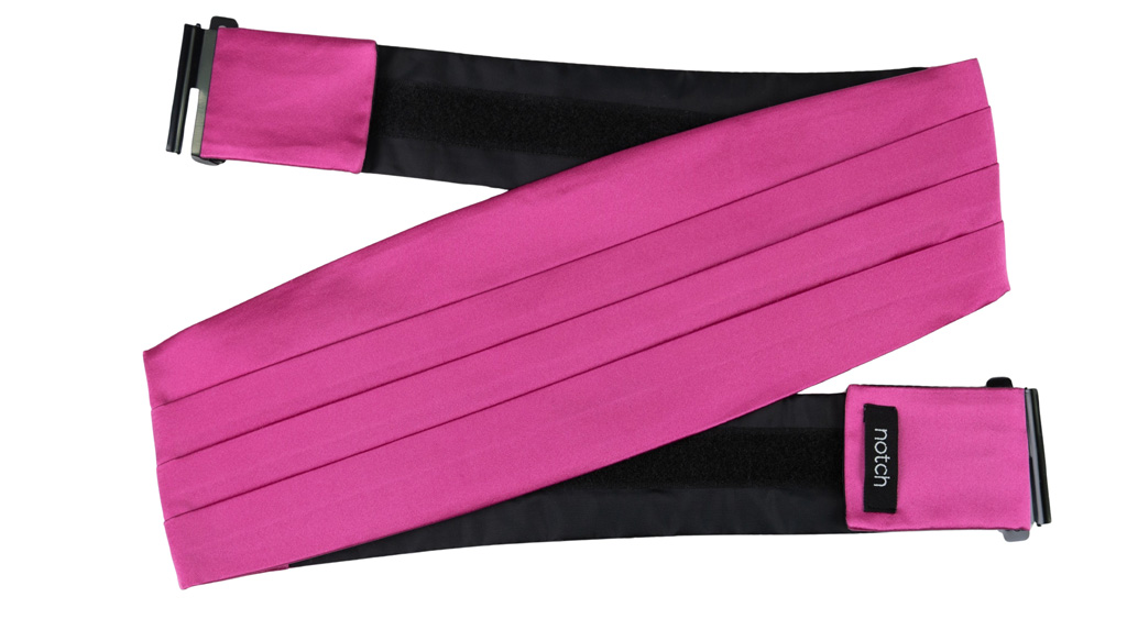 SATIN HOT PINK cummerbund