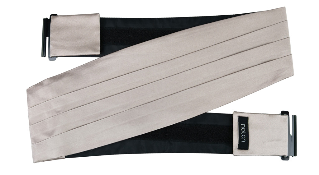 SATIN LATTE cummerbund
