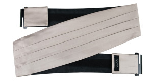 SATIN LATTE cummerbund