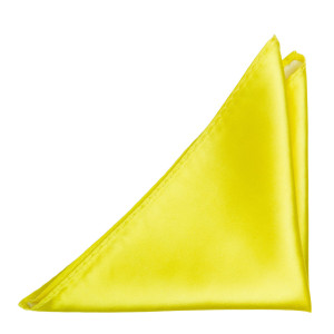 SATIN LEMON pocket square