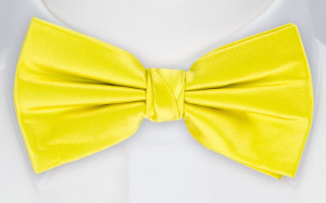SATIN LEMON bow tie