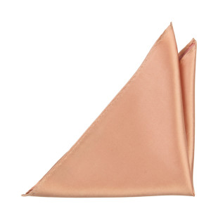 Satin PEACH PINK pocket square