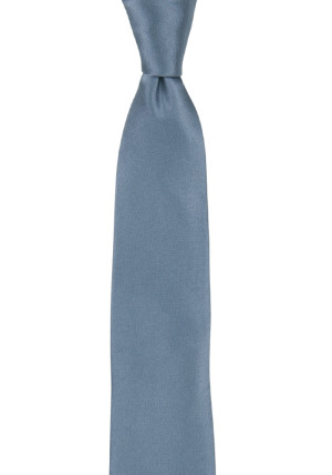 SATIN SLATE BLUE boy's tie medium