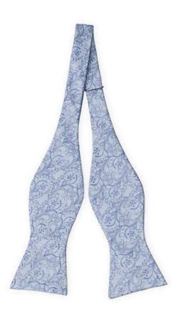 SCROLLER LIGHT BLUE self-tie bow tie