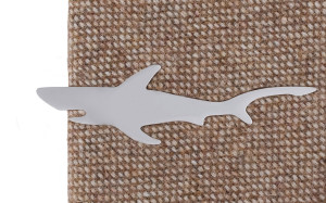 Shark Silver tie bar